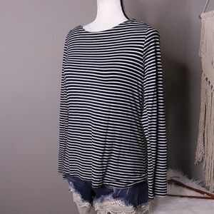 41 Hawthorn | Striped Long Sleeve Top Large‎